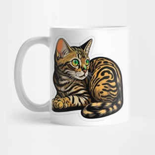 Exotic Bengal Cat Sticker - Premium Quality Mug